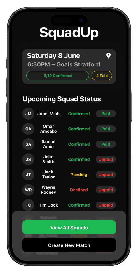 SquadUp - Main Interface