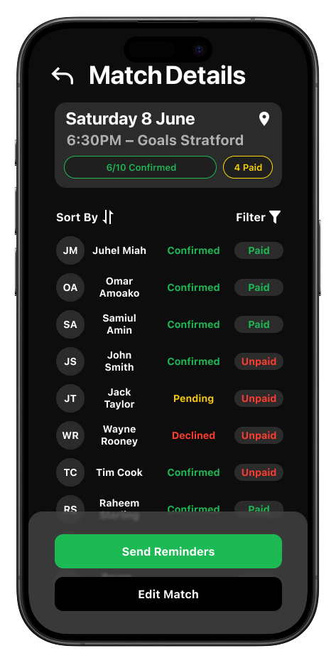 SquadUp - Additional Interface